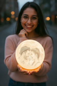 3D Personalised Photo Moon Lamp 10 CM