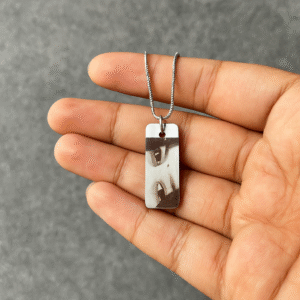 Personalize Stainless Steel Eyes Necklace for Women | Customized Eyes Engraving Photo Pendant for Girls