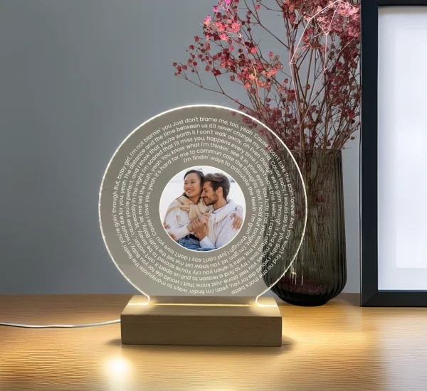 Personalized LED Love Story Lamp