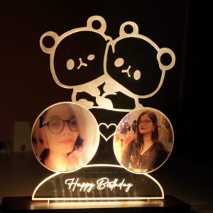 Personalized LED teddy bear Birthday Lamp