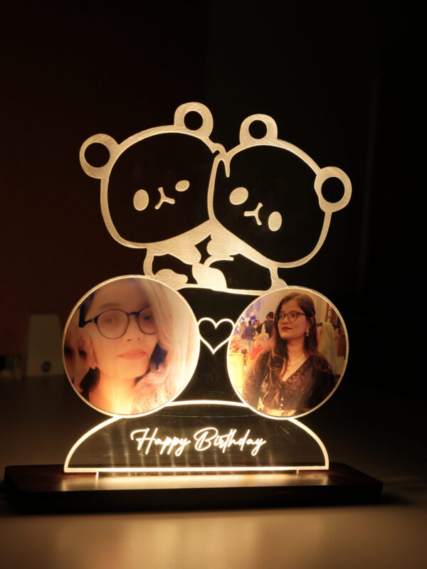 Personalized LED teddy bear Birthday Lamp