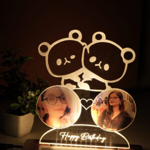 Personalized LED teddy bear Birthday Lamp