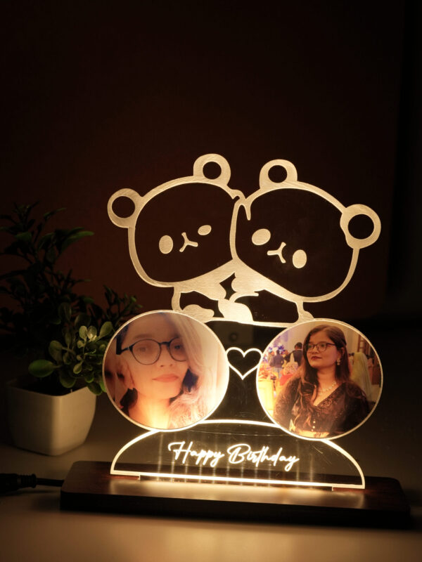 Personalized LED teddy bear Birthday Lamp