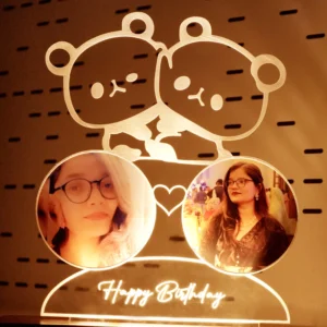 Personalized LED teddy bear Birthday Lamp
