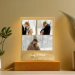 "Personalized LED Photo Frame – Custom Couple Keepsake"