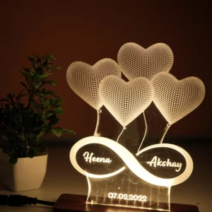 Personalized LED Heart Anniversary Lamp