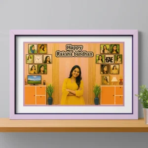 3D LED Rakshabandhan Miniature Frame