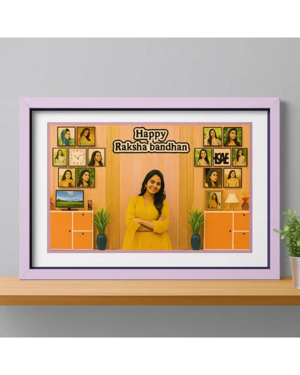 3D LED Rakshabandhan Miniature Frame