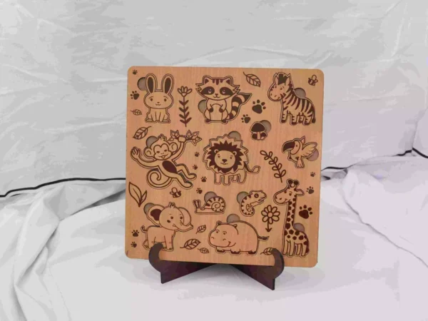 Wooden Animal Puzzle Board