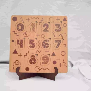 Wooden Number Puzzle Board