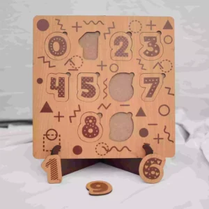 Wooden Number Puzzle Board