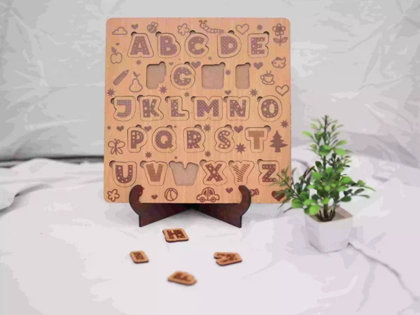 Wooden Alphabet Puzzle Board - Image 2
