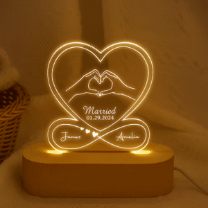 LED Heart Anniversary Lamp
