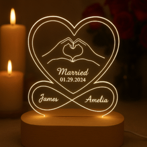 LED Heart Anniversary Lamp