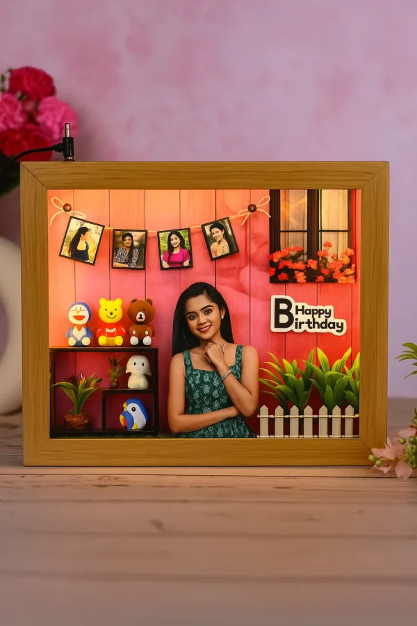 3D LED Birthday Miniature Frame