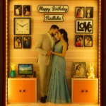 Personalized 3D LED Birthday Miniature Frame (love themed)