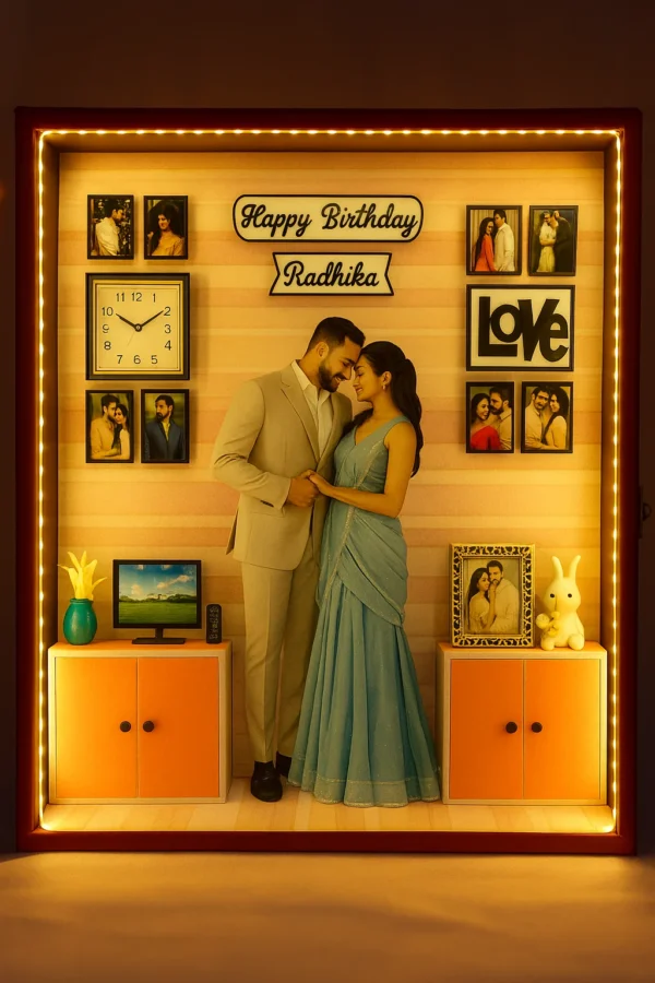 3D LED Birthday Miniature