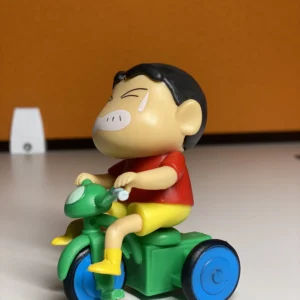 Shinchan Figure Toys for All Ages Gifting Shinchan Figurine Height - 11cm Multicolour PVC | Shin Shiro On Cycle