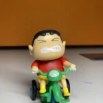 Shinchan Figure Toys for All Ages Gifting Shinchan Figurine Height - 11cm Multicolour PVC | Shin Shiro On Cycle