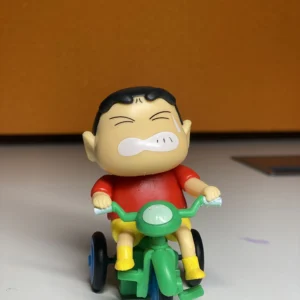 Shinchan Figure Toys for All Ages Gifting Shinchan Figurine Height - 11cm Multicolour PVC | Shin Shiro On Cycle