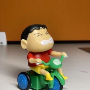 Shinchan Figure Toys for All Ages Gifting Shinchan Figurine Height - 11cm Multicolour PVC | Shin Shiro On Cycle