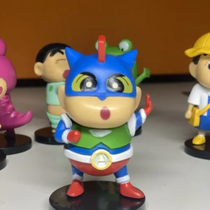 Shinchan Action Figure Toy Height -8cm Collectible PVC Multicolour (Action Kamen Dress)