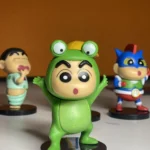 Shinchan Action Figure Height -8cm | Shin chan Figurine Cartoon Figures Toys for Boys & Girls PVC Multicolour | Green Frog Dress