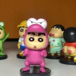 Shinchan Action Figure | Shin chan Figurine Cartoon Figures Toys for Boys & Girls PVC Multicolour | Pink Dino Dress