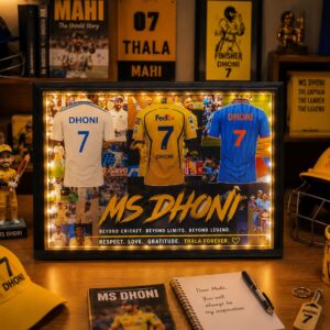 MS Dhoni LED Jersey Tribute Frame
