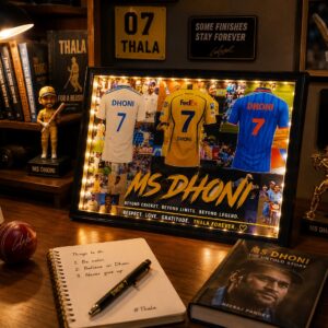 MS Dhoni LED Jersey Tribute Frame